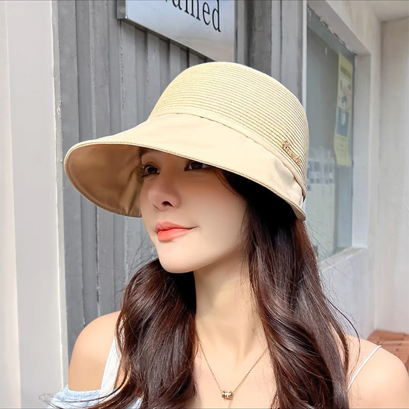 帽子女款夏季鸭舌帽防晒遮阳帽2026新款时尚洋气凉帽大帽檐草帽女