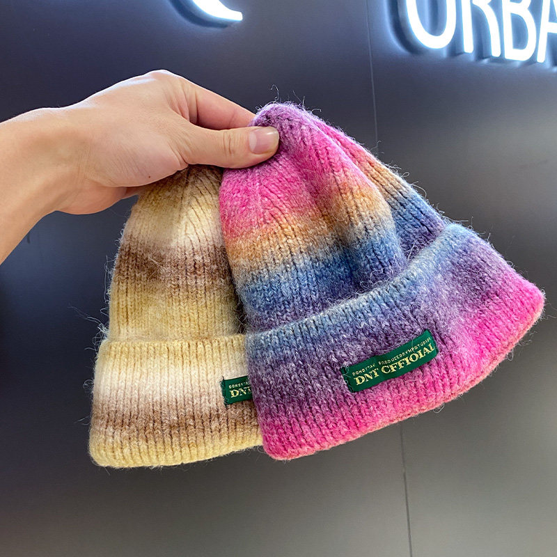 秋冬帽子女韩版ins潮百搭显脸小针织帽女日系网红保暖护耳毛线帽