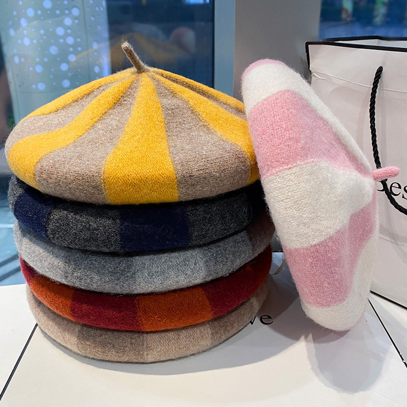 帽子女秋冬百搭时尚毛呢贝雷帽甜美可爱糖果色画家帽韩保暖南瓜帽,服饰配件/皮带/帽子/围巾,帽子,淘宝优惠券,粉丝福利购,淘宝优惠卷