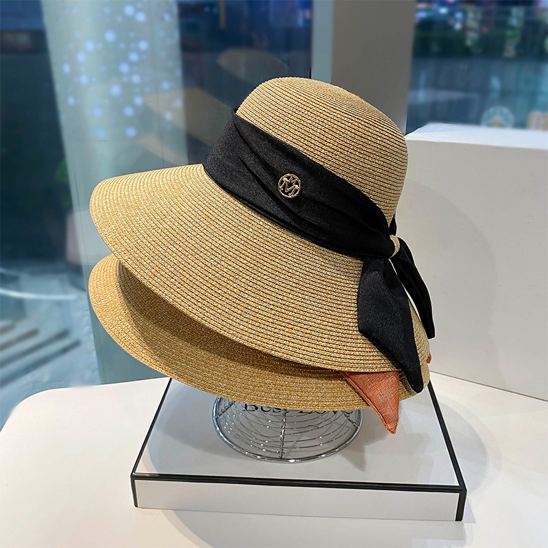 夏季出游日系字母大檐草帽女包邮