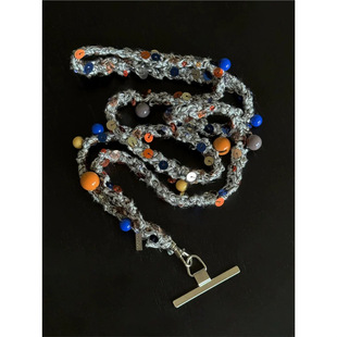 SoftServe柔软供应《彩球麻花》编织混线串珠手机挂绳手机链斜挎