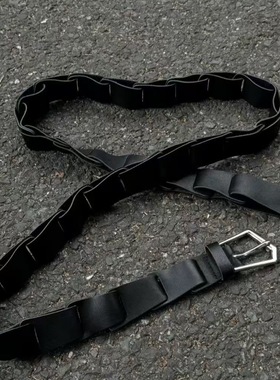 Amalga mation 24AW Buckle 异型环扣拼接意大利小牛皮腰带