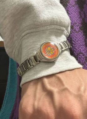 全新原创Awasteoftime浪费时间中古石英手表小众时尚复古休闲金属