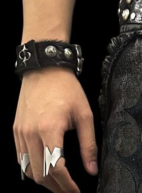 原创小众法国进口马毛真皮手环