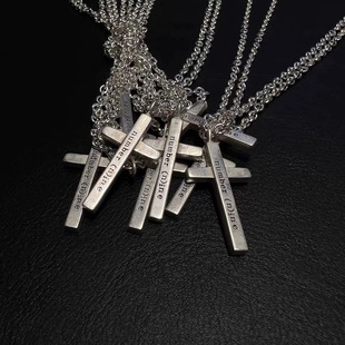 联名JAM 02AW宫下贵裕十字架 标语稀有绝迹小众颈链 Nine Number