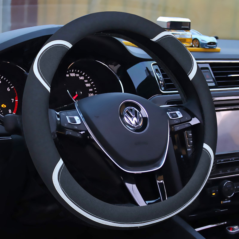 夏季亚麻方向盘套可爱卡通