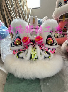 醒狮狮头佛山鹤山狮手工绘画澳洲羊毛狮舞狮团队表演成人鹤装狮