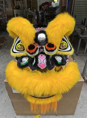 醒狮狮头佛山鹤山狮手工绘画澳洲羊毛狮舞狮团队表演成人鹤装狮