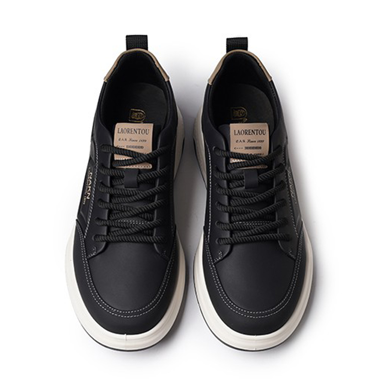 男士薄底皮鞋老人头2025新款男鞋冬 软底真皮头层牛皮运动休闲鞋