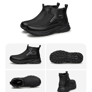 ZRO零度土黄色雪地靴男冬 2025新款羊毛皮毛一体男鞋短筒加厚加绒