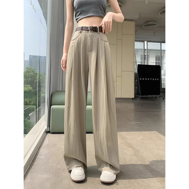 99262-38冰丝棉麻阔腿裤子大码女胖mm显瘦梨型身材休闲裤夏季薄款