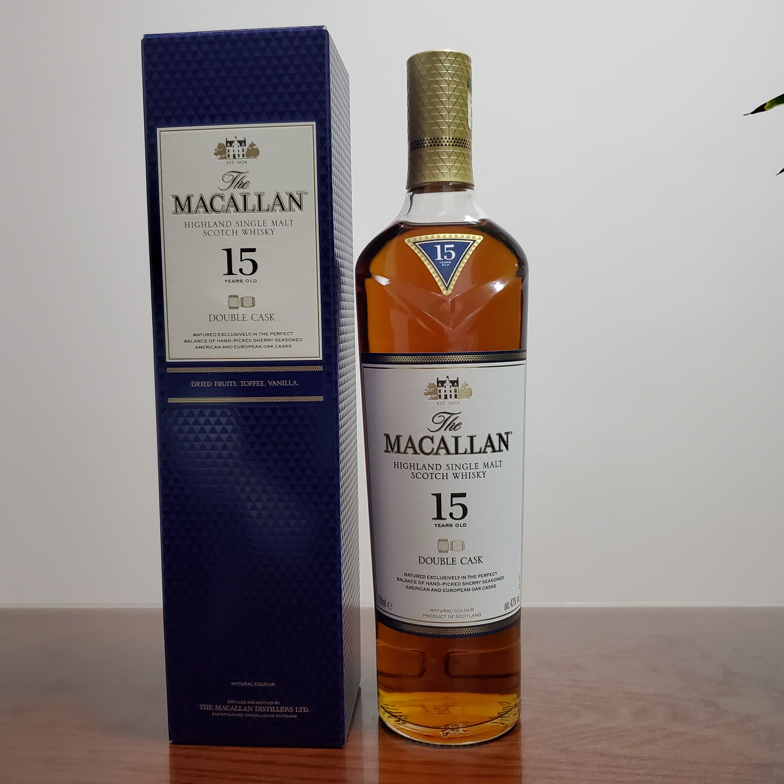 MACALLAN 麦卡伦蓝钻15年双桶老版款单一麦芽威士忌礼盒装