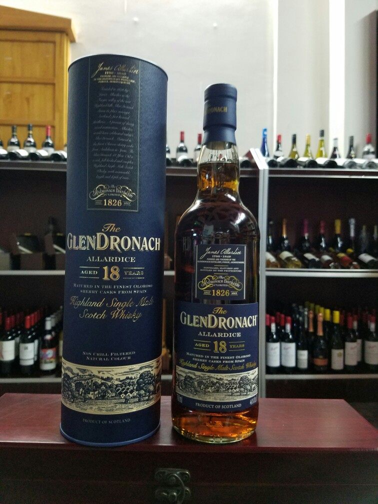 格兰多纳18年单一麦芽威士忌西班牙雪莉桶2019年行货glendronach