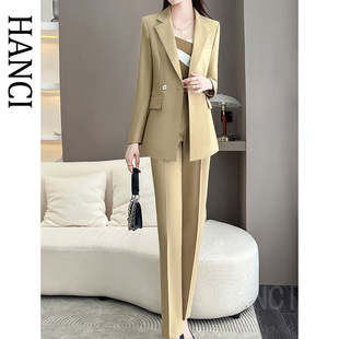 2025年新款气质通勤时尚感女西服套装简约大气修身显瘦美业主持人