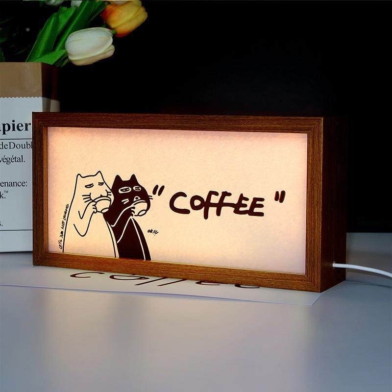 桌装触6012H摸饰小箱夜灯相框卧室摆件自定义图案相面框灯生日礼,家居饰品,DIY亲子装饰画,淘宝优惠券,粉丝福利购,淘宝优惠卷