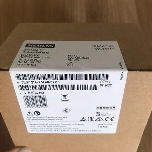 6ES7214-1AF40-0XB0 CPU模块 S7-1200 PLC模组议价维修