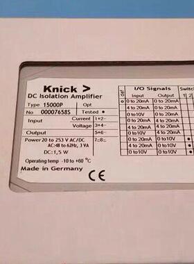 15000P 隔离放大控制器 Knick科伲可直流隔离放大器议价维修