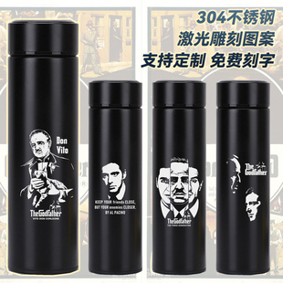 The Godfather教父维托柯里昂周边04不锈钢保温杯智能显温带茶隔