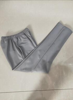 订做春秋中小学生男女校服长裤浅灰色南韩丝纯色净版运动校裤子