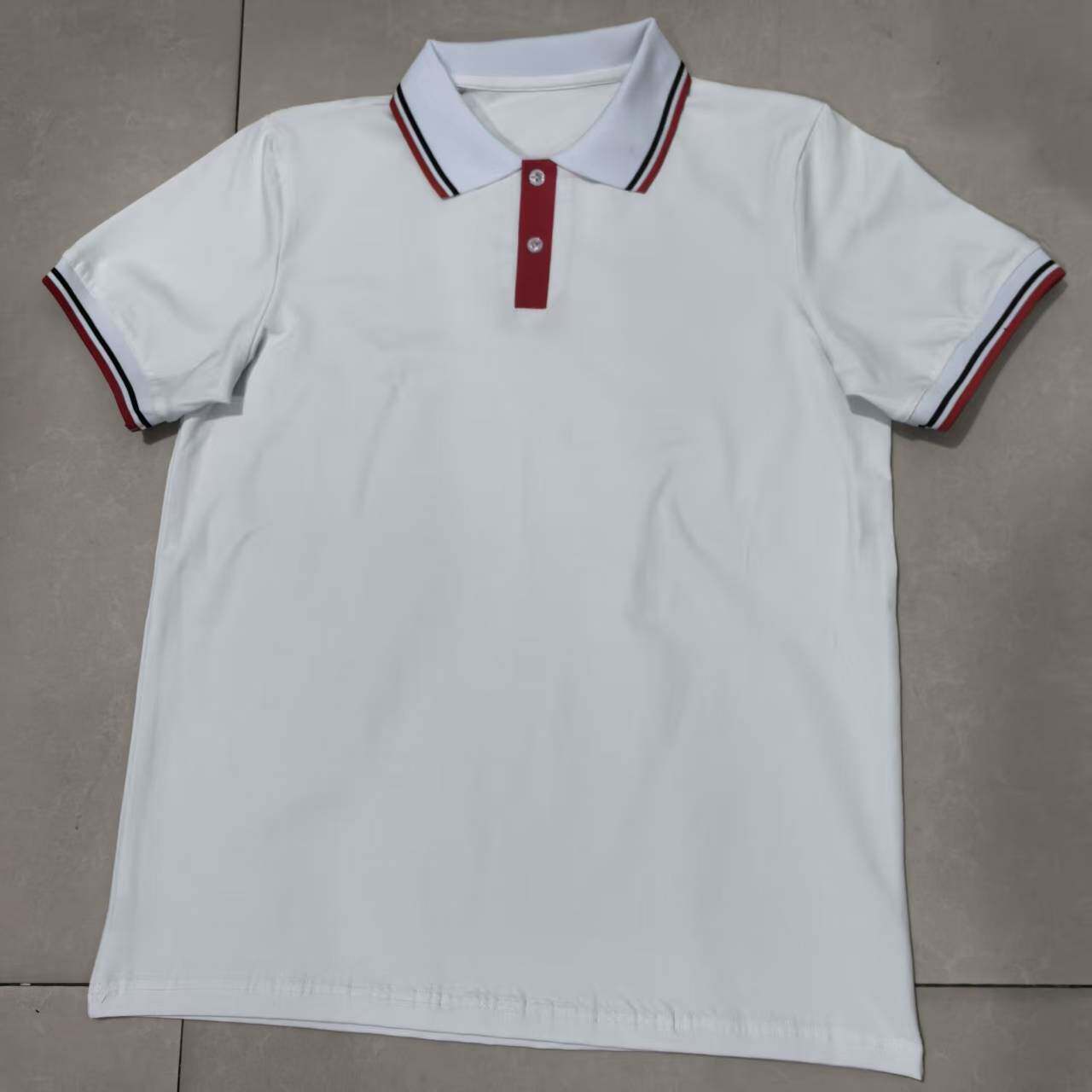 宝鸡烽火中高小学生夏季纯棉校服短袖T恤白色POLO衫上衣校服班服