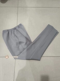包邮校裤中学生灰色反光细条校服裤子春秋款南韩丝宽松休闲运动裤