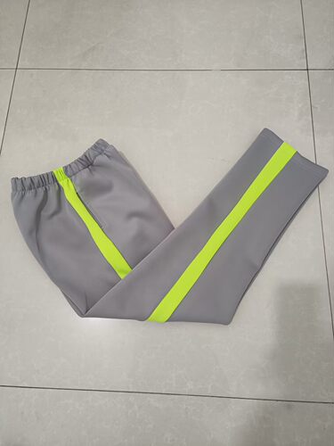 春秋中小学生男女校服长裤冬加绒灰色南韩丝拼荧光绿宽杠运动校裤