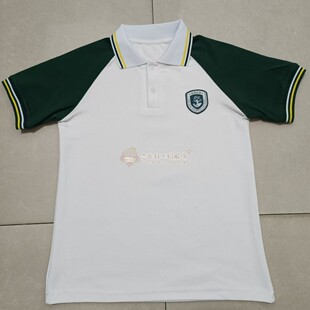 北湖小学男女夏季珠地棉校服短袖上衣中小学生Polo领短袖T恤可定