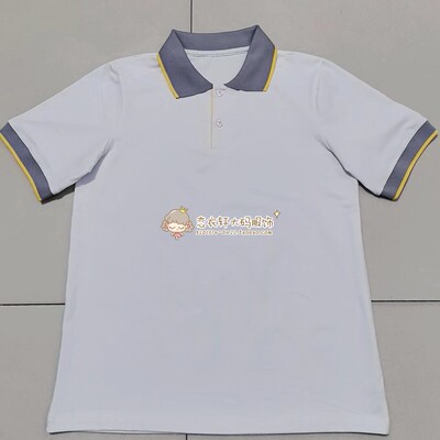 北京育才学校通州分校夏季纯棉学生校服短袖T恤Polo衫上衣班服