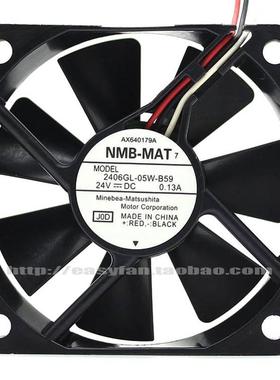 NMB 6厘米6015 24V 0.13A 2406GL-05W-B59 双滚珠变频器风扇