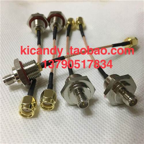 AP网桥防水盒M12 RP-SMA-JK公母反接延长线M12*1.0穿墙防水改装线