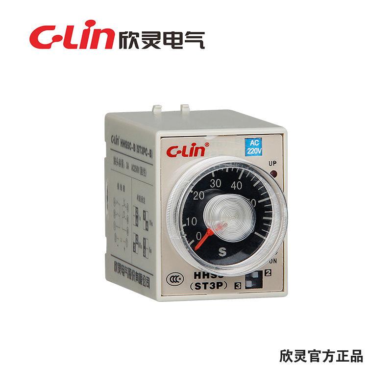 C-Lin欣灵 HHS5C 时间继电器JSZ3C ST3PC-B AC220V DC24V 带瞬动