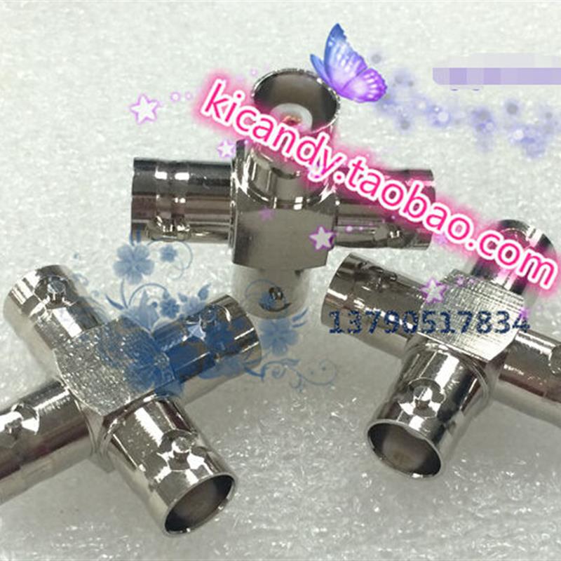 Q9/BNC-KKKK十字架四通母头 BNC一母分三母示波器监控视频转接头