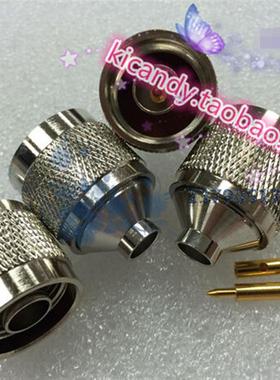 N-JB5 N型免压型50-5半钢半柔线焊接头 -5半钢线 RG401馈线N公头