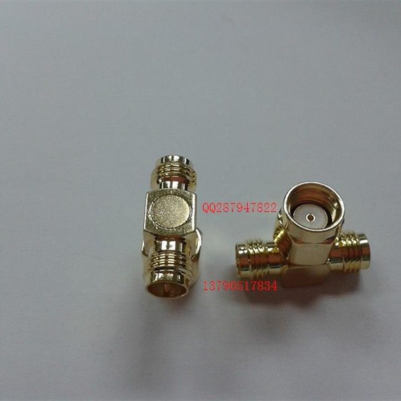 RP-SMA-JKK无线路由器 ap网卡改装双天线 SMA三通头 一分二转接头