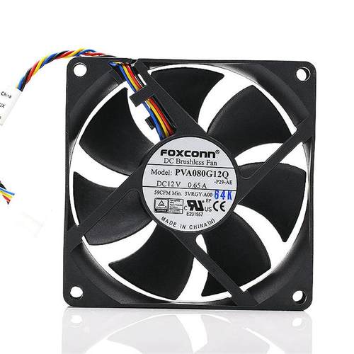 foxcon PVA080G12Q 8025 12V 0.65A 4针PWM大风量CPU风扇