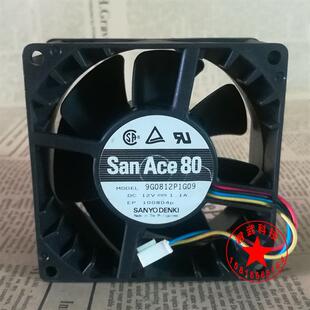 San Ace 1.1A 9G0812P1G09 8038 12V 4线 变频器风扇 机箱 8cm