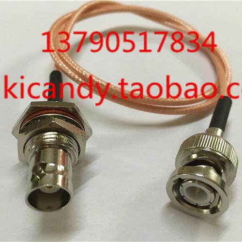 示波器监控视频同轴线BNC-JKY公对母延长线BNC公转母穿墙固定50欧