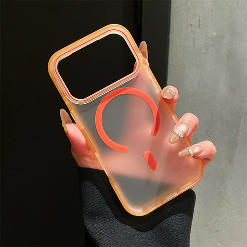 适用iPhone16promax果冻双色磁吸手机壳苹果17肤感磨砂全包保护套