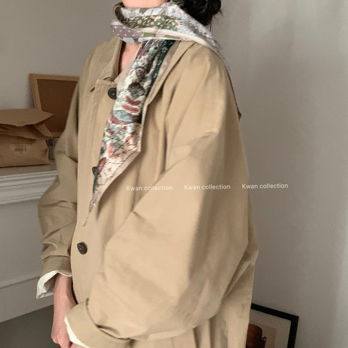 韩版绿野仙踪花卉菱形丝巾复古