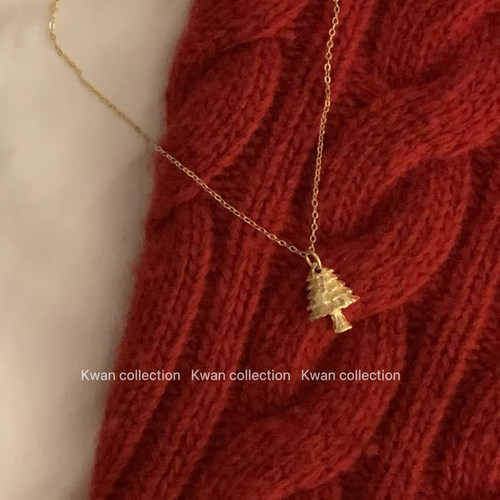 圣诞树项链925银小众百搭秋冬