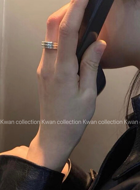 KWAN博主同款coldframe花瓶戒指925纯银冷淡高级小众简约素圈情侣