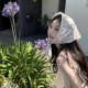 KWAN韩系白色小碎花丝巾女田园小清新百搭小方巾头巾发带2026新款