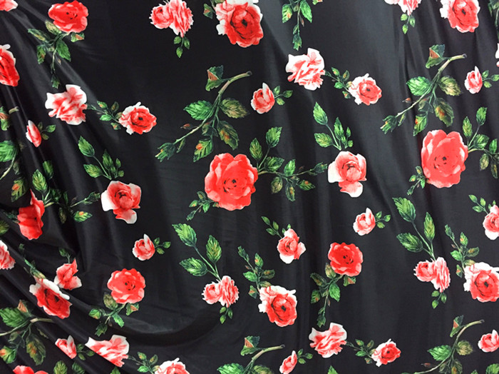 diy冰丝服装t恤舞蹈裙花朵布料
