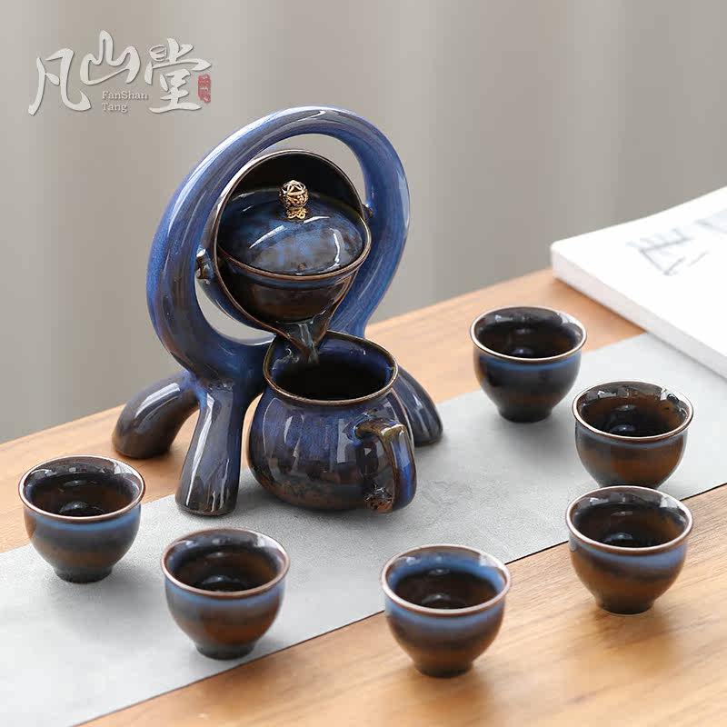 半自动摇一摇泡茶具逍遥泡茶器陶瓷便携创意懒人小船古风轻奢下午|msdalam kategori pinggan mangkuk, set teh, Kung Fu teh - dari Buy2taobao.com untuk memberikan perkhidmatan ejen Taobao profesional membeli