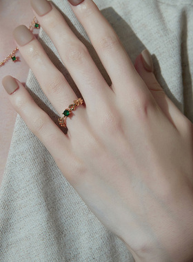 littlejoys女气质通勤链条戒指