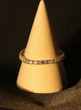 Little joys锆石软戒指女小众ins简约复古气质精致大气个性戒环