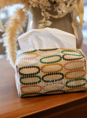 刺绣纸巾盒皆川明风经典铃鼓新款布艺车载可悬挂餐巾袋客厅抽纸袋