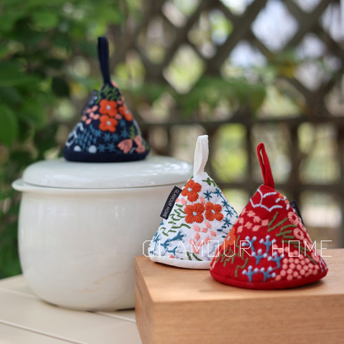 加厚防烫珐琅锅糖果锅盖帽把手套