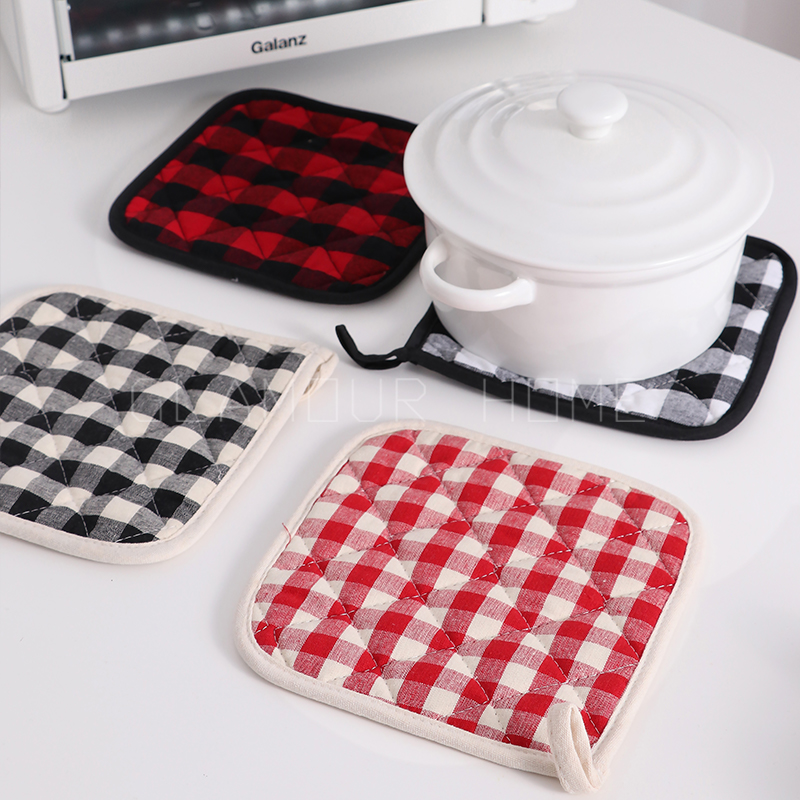 纯棉耐高温碗盘同款手套搭配垫子