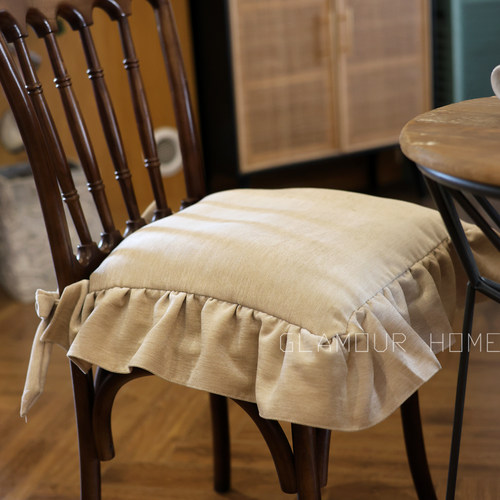 法式加厚绒布坐垫复古椅子垫子